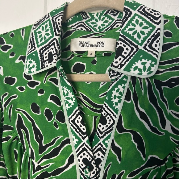 Diane Von Furstenberg Alea Printed Crepe Midi Dress - Picture 7 of 15